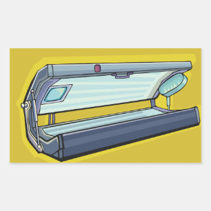 Sonnenbank Retro-Spa Rechteckiger Aufkleber