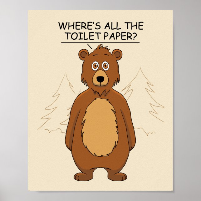 Sonnenbär aus Toilettenpapier Poster (Vorne)