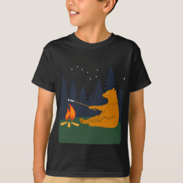 Sonnenbär Roastmarshmallows über Campfire T-Shirt