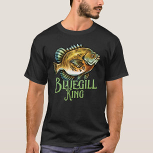 Sonnenbarsch König Lustige Angeln Fischer Kunst T-Shirt
