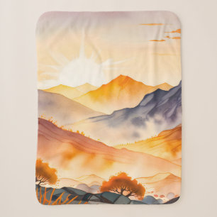 Sonnenbeleuchtete Bäume und schattige Täler Sherpadecke