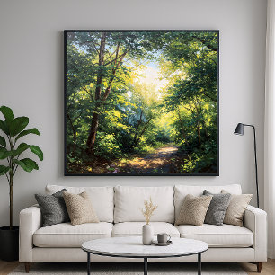 Sonnenbeleuchtete Canopies - Malerische Illustrati Poster