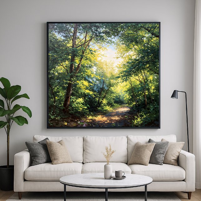 Sonnenbeleuchtete Canopies - Malerische Illustrati Poster (Von Creator hochgeladen)