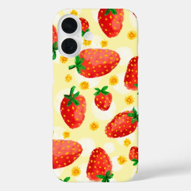 Sonnenbeleuchtete Erdbeeren & Daisies Case-Mate iPhone Hülle (Rückseite)