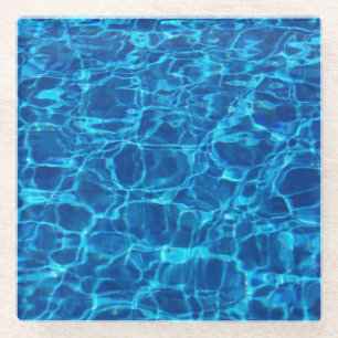 Sonnenbeleuchtete Meerwasser-Getränkeküste Glasuntersetzer