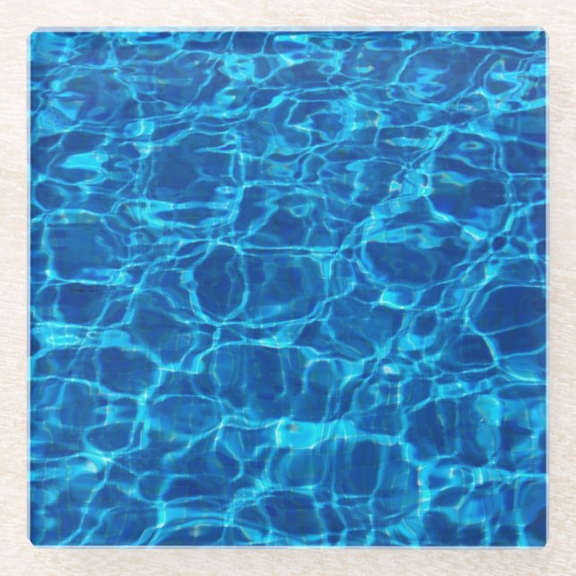 Sonnenbeleuchtete Meerwasser-Getränkeküste Glasuntersetzer (Vorderseite)