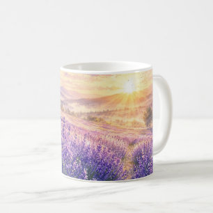 Sonnenbeschickte Lavendelfelder Tasse