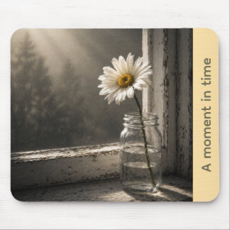 Sonnenbeschienene Daisy „Ein Moment in der Zeit“ M Mousepad