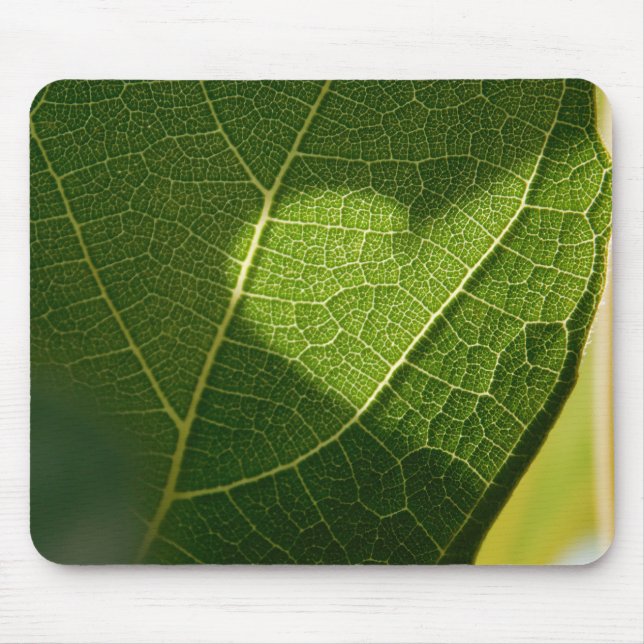 Sonnenbeschienene Herzblatt-Mauspad Mousepad (Vorne)
