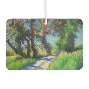 Sonnenbeschienene Olivenhaide-Pastell-Landschaft Autolufterfrischer