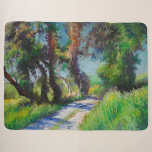 Sonnenbeschienener Olivenhain Pastell-Landschaft Sherpadecke