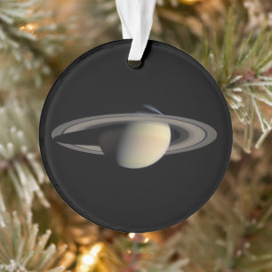 Sonnenbeschienener Saturn Gasriese Planet von Cass Ornament