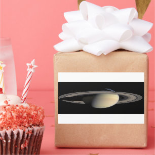 Sonnenbeschienener Saturn Gasriesenplanet von Cass Rechteckiger Aufkleber