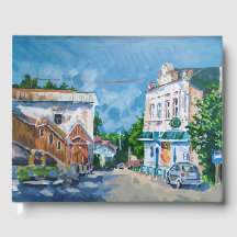 Sonnenbeschienener Stadtstraßen-Impressionist-Gäst