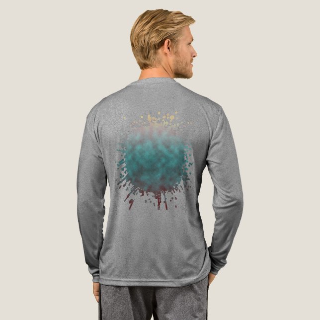 Sonnenbeschleierter Nebel Tri-Blend Shirt (Voller Rücken)