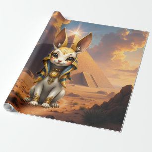 Sonnenbeschützter Wächter – Wüstenreliquie-Hase. Geschenkpapier