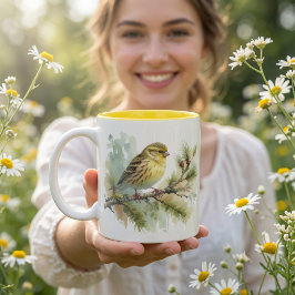 Sonnenbeschwingter Singvogel Zweifarbige Tasse