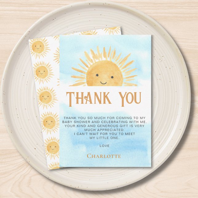 Sonnenblauer Himmel Baby Shower Danke (Von Creator hochgeladen)