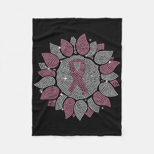 Sonnenblende Sonnenblume Rosa Ribbon Brustkrebs Aw Fleecedecke