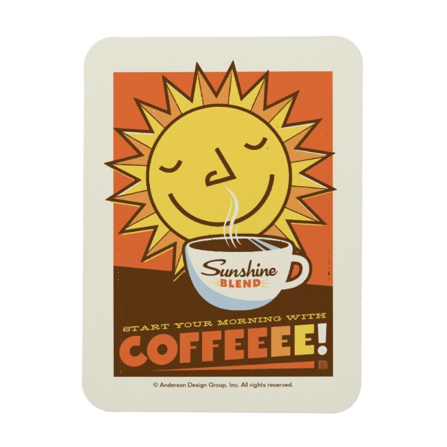Sonnenblendekaffee Magnet (Vertikal)