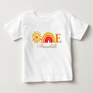 Sonnenblume 1. Geburtstag Wasserfarbe Gelbe Sonne  Baby T-shirt