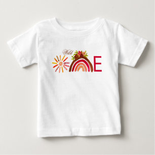 Sonnenblume 1. Geburtstag Wasserfarbe Gelbe Sonnen Baby T-shirt