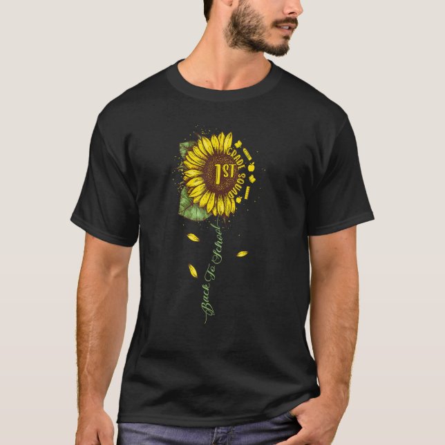 Sonnenblume 1. Klasse Squad Kinder Student Lehrer T-Shirt (Vorderseite)