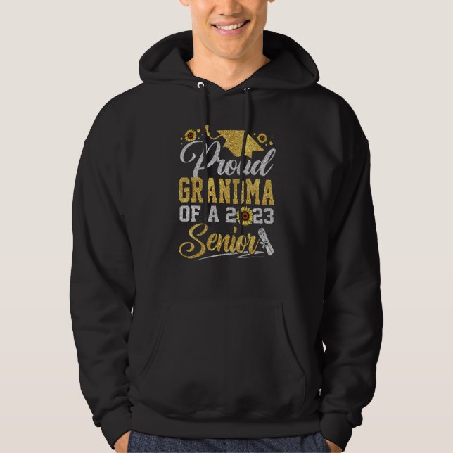 Sonnenblume 2023 Stolze Oma eines 2023 Senior-Abso Hoodie (Vorderseite)