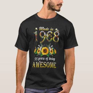 Sonnenblume 55. Geburtstag für Frauen Blumenbester T-Shirt