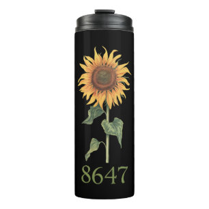 Sonnenblume 8647 86 47 Subtile Anti-Trump-Blumen B Thermosbecher
