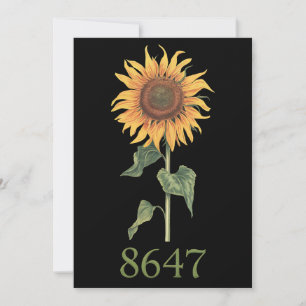Sonnenblume 8647 86 47 Subtle Anti Trump Floral Bo Einladung