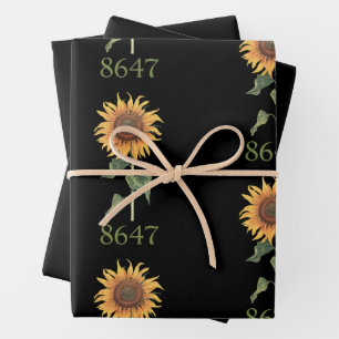 Sonnenblume 8647 86 47 Subtle Anti Trump Floral Bo Geschenkpapier Set