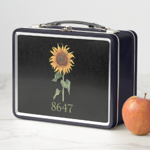 Sonnenblume 8647 86 47 Subtle Anti Trump Floral Bo Metall Brotdose