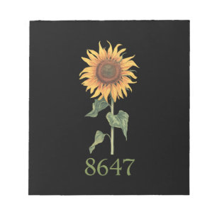 Sonnenblume 8647 86 47 Subtle Anti Trump Floral Bo Notizblock