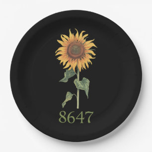Sonnenblume 8647 86 47 Subtle Anti Trump Floral Bo Pappteller