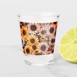 Sonnenblume Abstrakt #300 Schnapsglas
