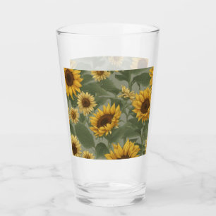 Sonnenblume Abstrakt #337 Glas