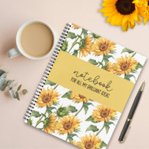 Sonnenblume "All My Brilliant Ideas" Notebook