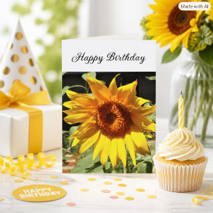 Sonnenblume Alles Gute zum Geburtstag gefaltete Gr Feiertagskarte