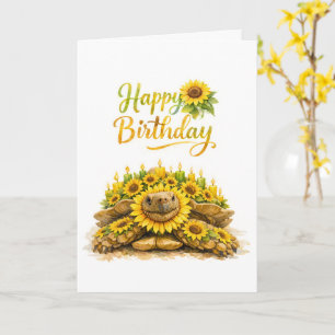Sonnenblume Alles Gute zum Geburtstag Sulcata-Schi Karte