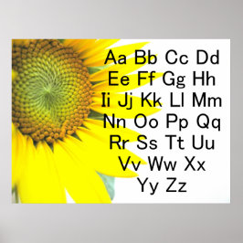 Sonnenblume Alphabet Chart Poster