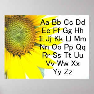 Sonnenblume Alphabet Chart Poster
