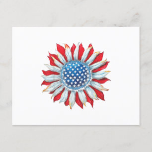 Sonnenblume American Flag 4. Juli Frauen Männer Me Begleitkarte