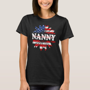 Sonnenblume American Nanny Patriotic Usa Flag 4. T-Shirt