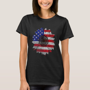 Sonnenblume Amerikanisch für Frauen Blumen Grafik T-Shirt