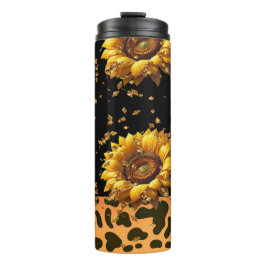 Sonnenblume Animal Print Tumbler Thermosbecher