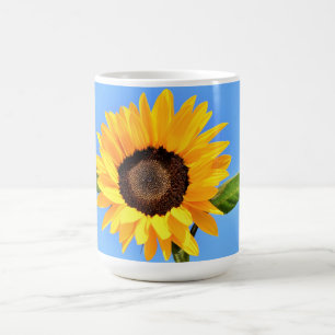 Sonnenblume auf Blue Sky Coffee Tasse