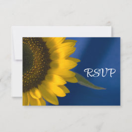 Sonnenblume auf Blue Wedding RSVP