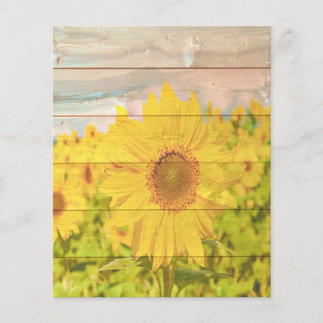 Sonnenblume auf Holz (Vorderseite)
