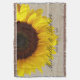 Sonnenblume auf Leinwand-rustikaler Decke (Vorderseite Vertikal)